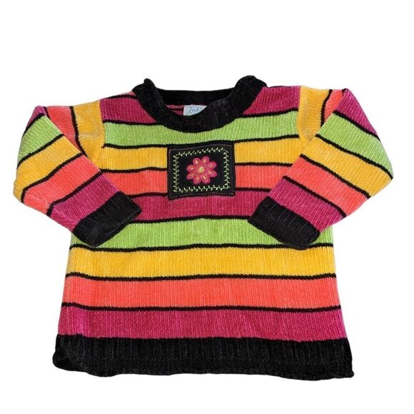 🤩 2nd Step vintage Rainbow velour sweater size 24 months🤩2‎ for $20 - Picture 1 of 5